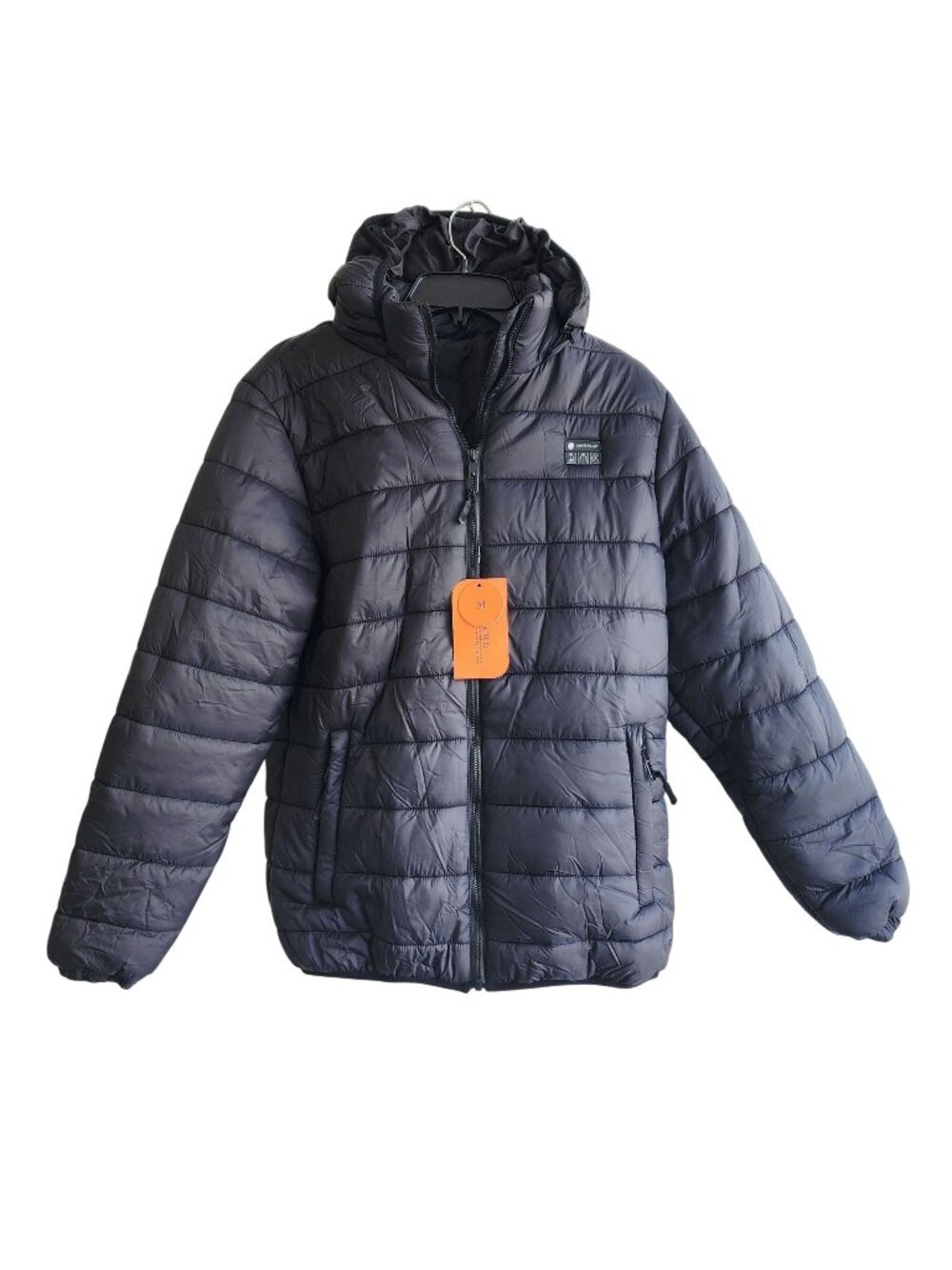 Heated Jacket Hood Size M Black Lightweight Winter Wear USB Powered Unisex